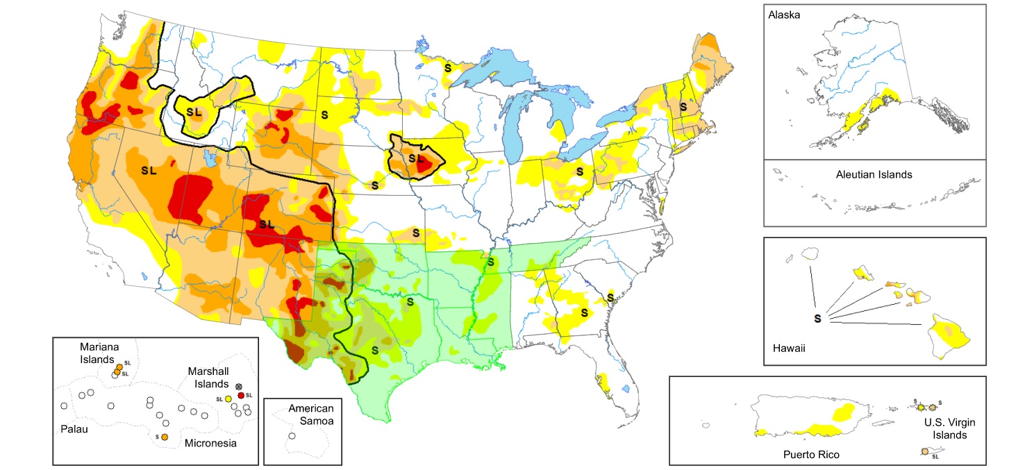 U.S. drought Map